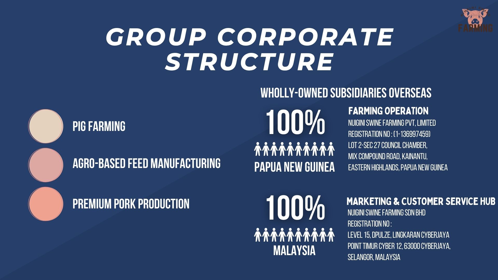 Niugini Swine Farming Business Proposal - Group Corporate Structure